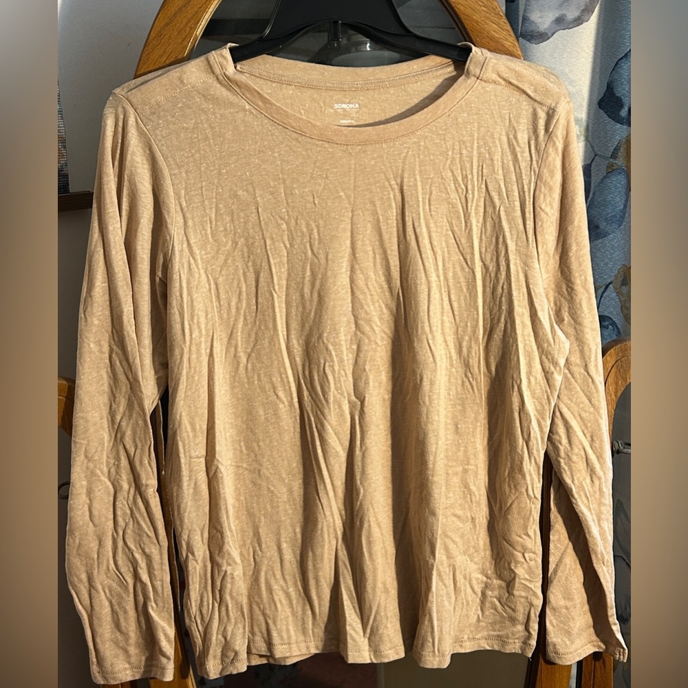 Sonoma Beige Long Sleeve Top